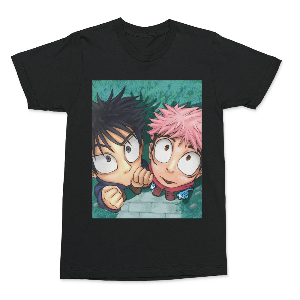 YAHSHYSTORE - BIG HEAD YUJI AND MEGUMI • ART MEME T-SHIRT – Crowdmade