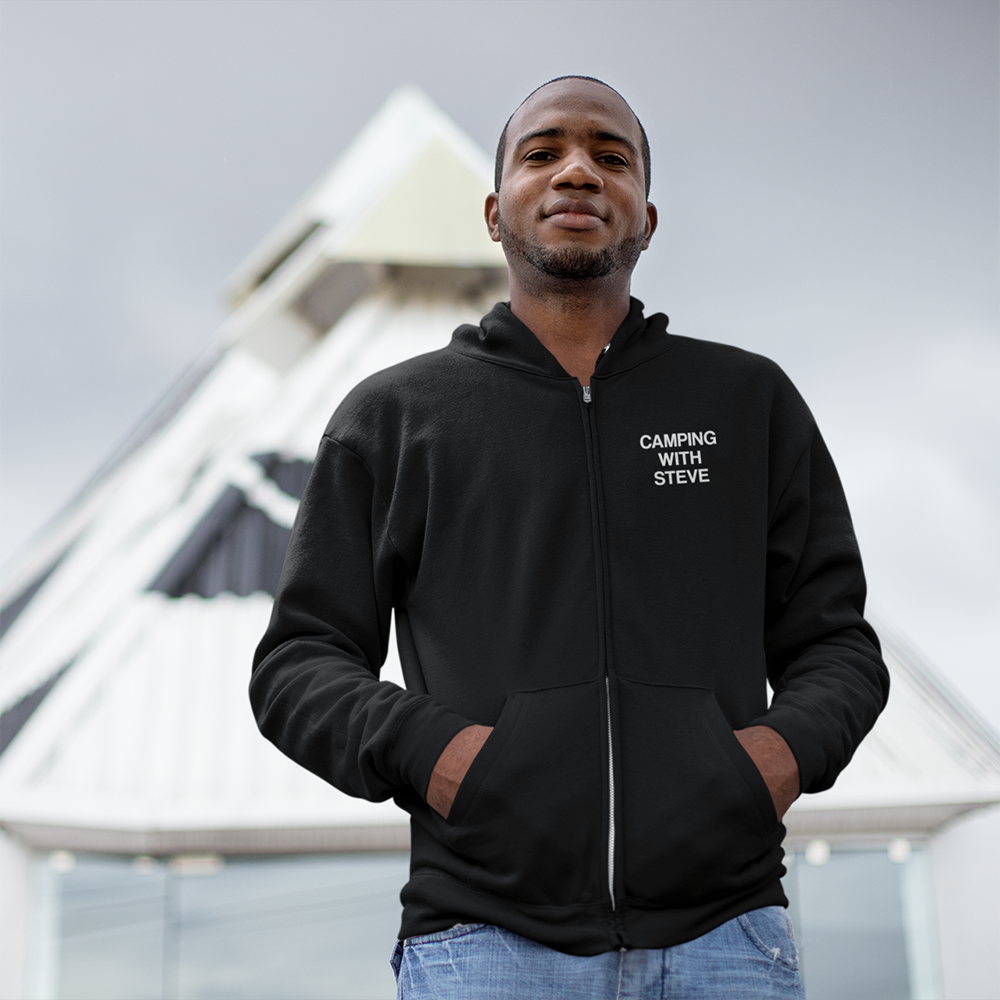 camping hoodie Camping With Steve Zip Hoodie