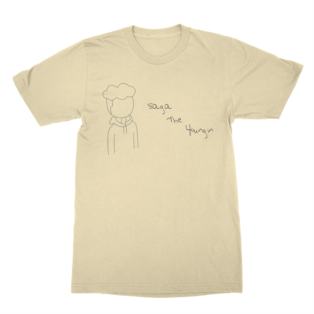 SagaTheYoungin Character White Tee (black)