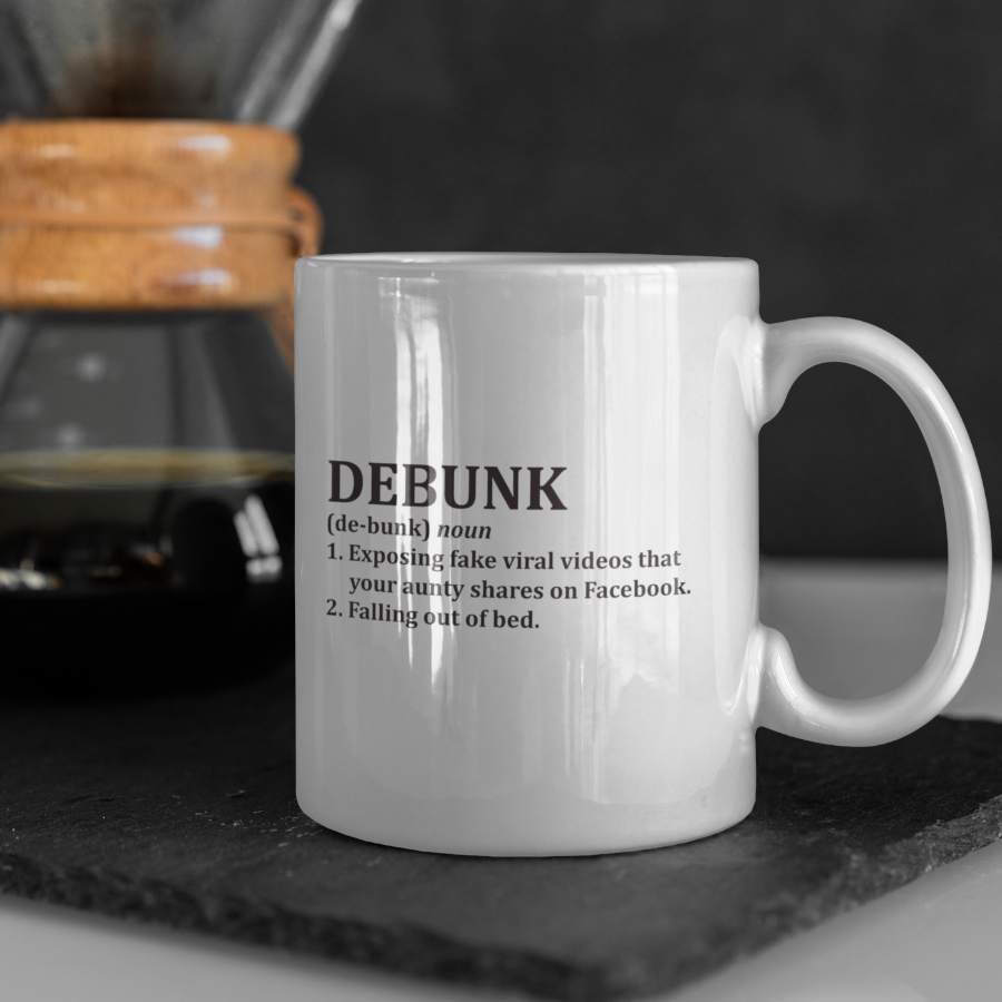 Debunk Definition White Mug