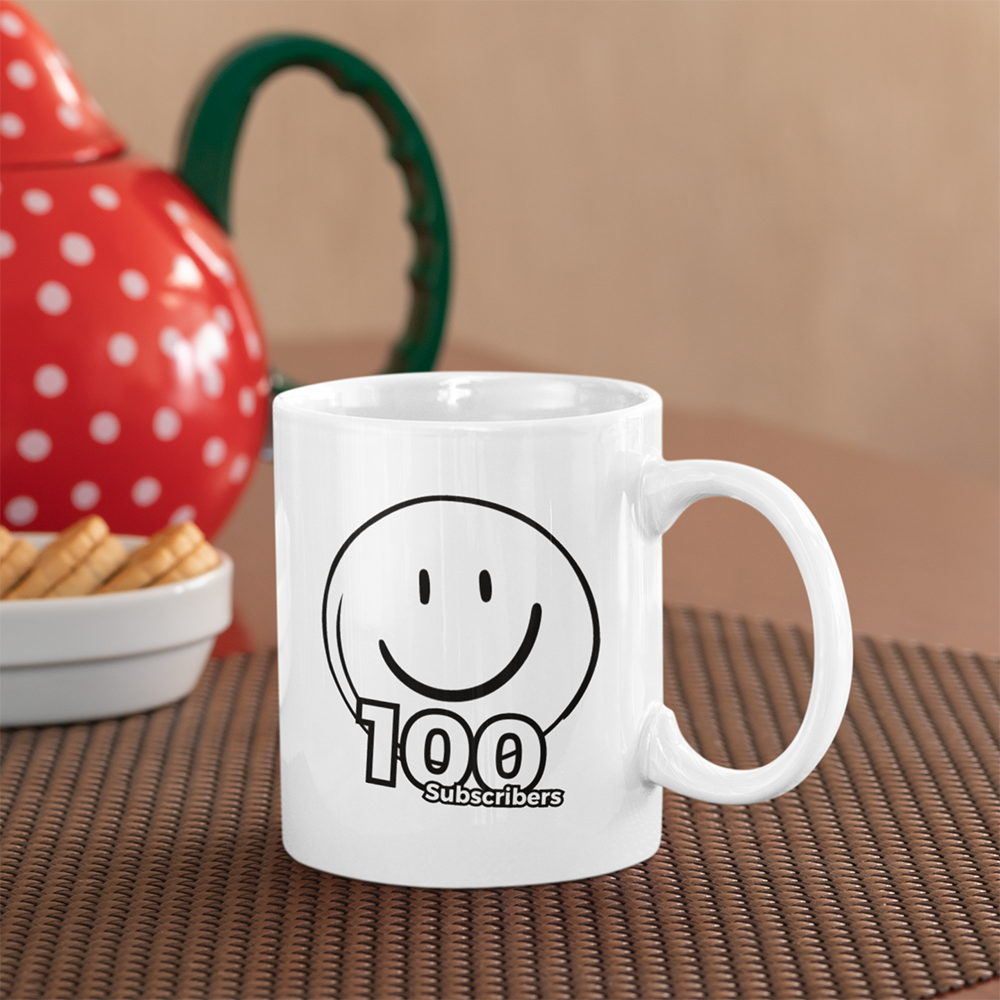 100 Subscribers White Mug