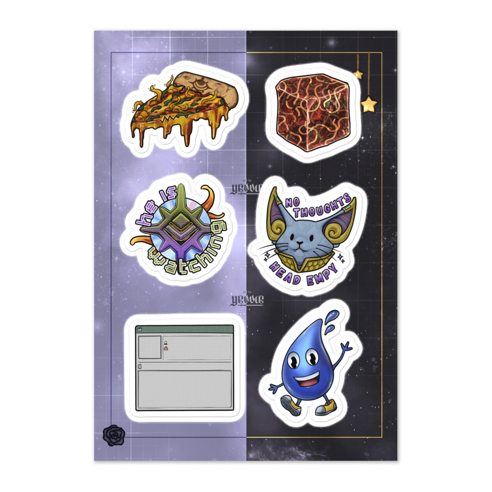 '1999' stickers v1 | warframe FANMERCH | kiss-cut sticker sheet