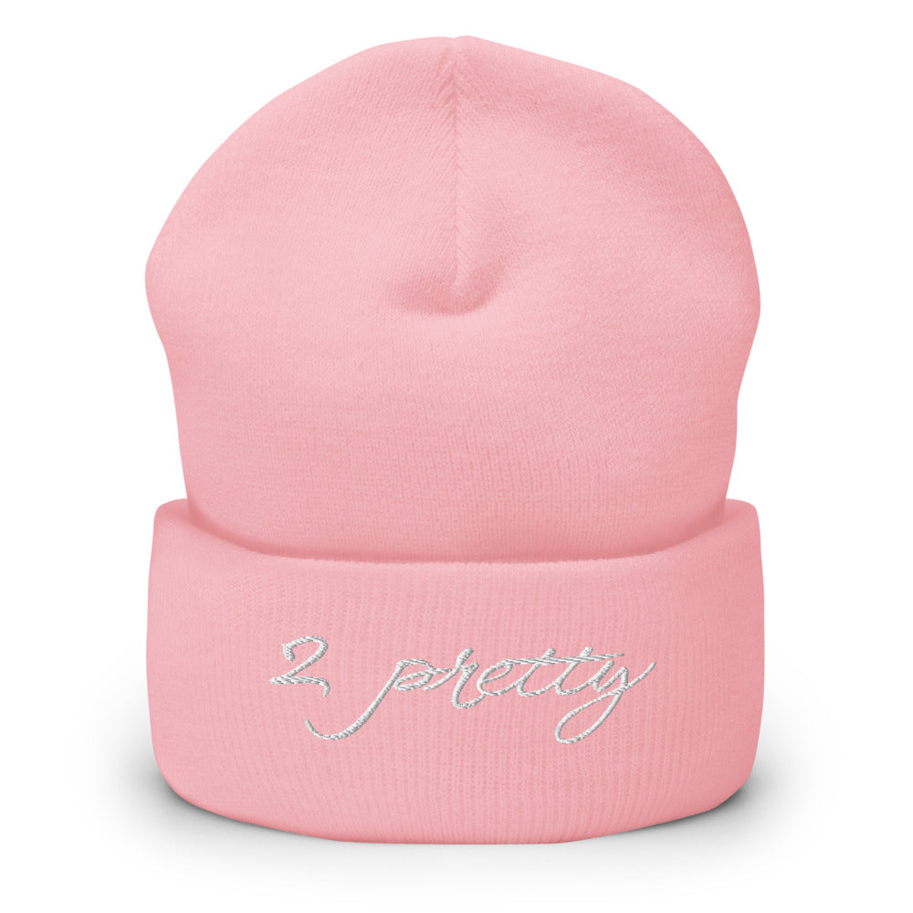 2 pretty baby pink beanie