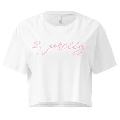 2 pretty white crop tee