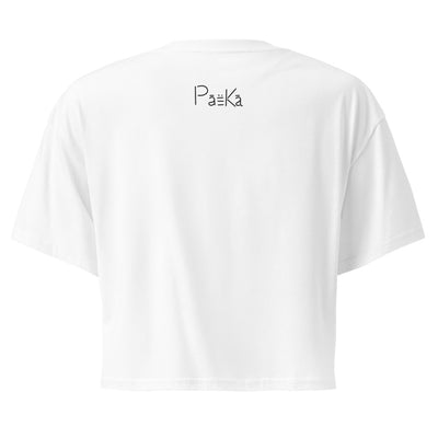 2 pretty white crop tee