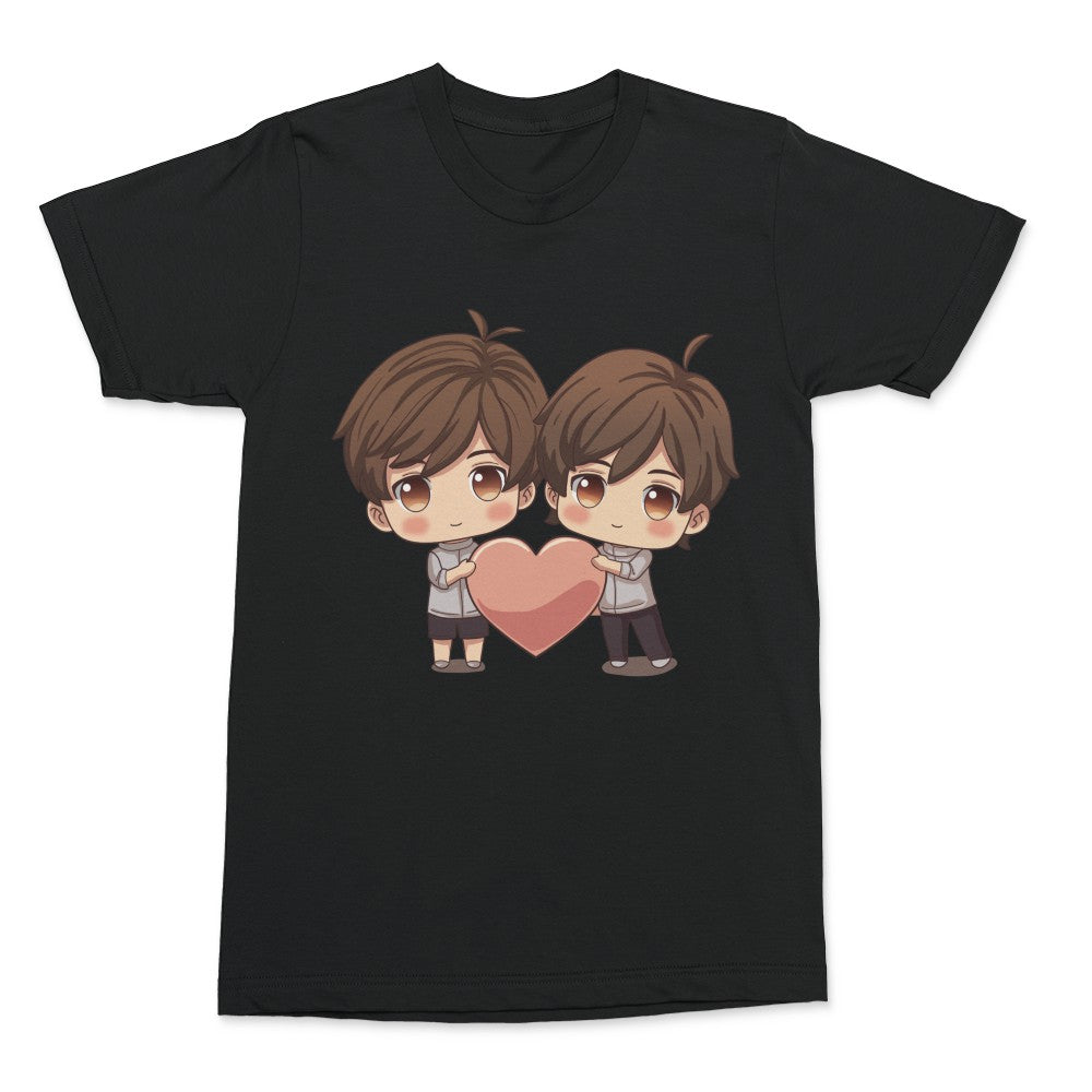 A perfect gift for him and him - Cute Boy loves Cute Boy Hearts Unisex T-Shirt