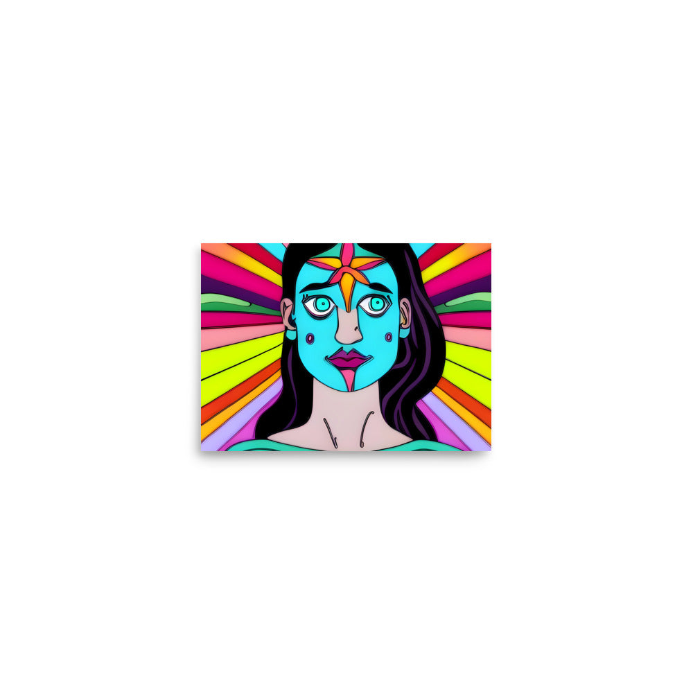 Abstract Colorful Surreal Portrait Illustration