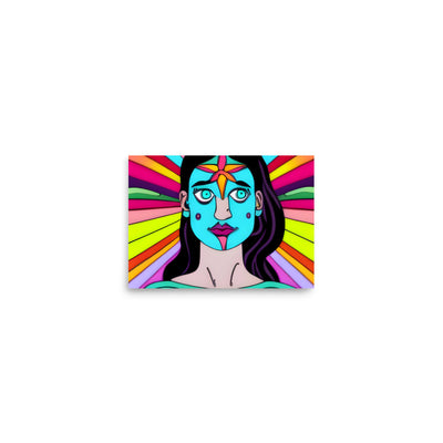 Abstract Colorful Surreal Portrait Illustration