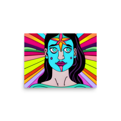 Abstract Colorful Surreal Portrait Illustration