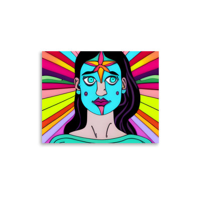 Abstract Colorful Surreal Portrait Illustration