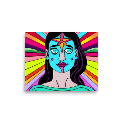 Abstract Colorful Surreal Portrait Illustration