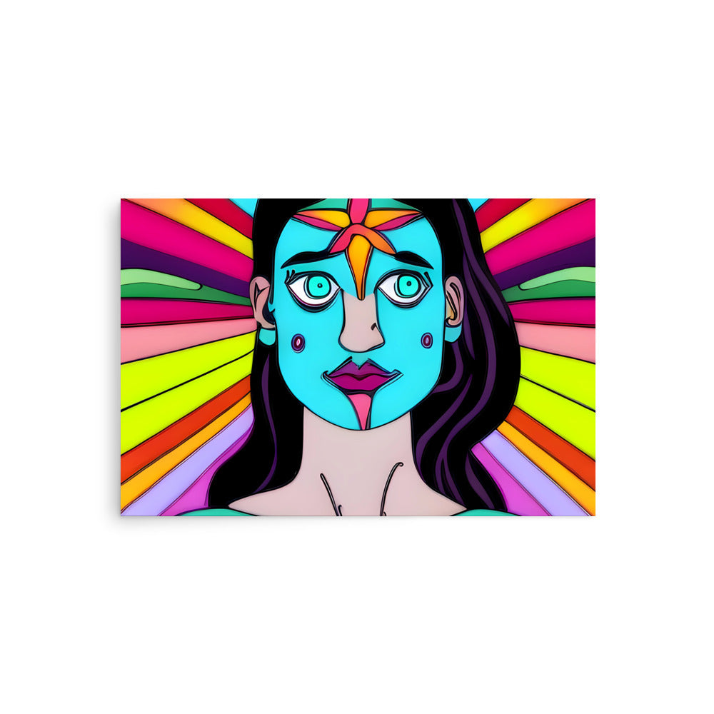 Abstract Colorful Surreal Portrait Illustration