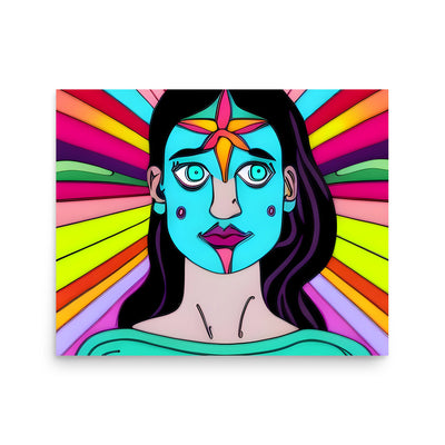 Abstract Colorful Surreal Portrait Illustration