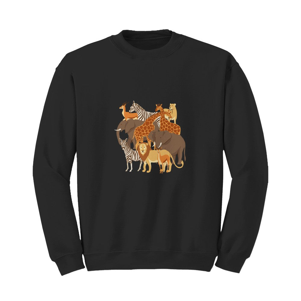 African wildanimals cotton fleece