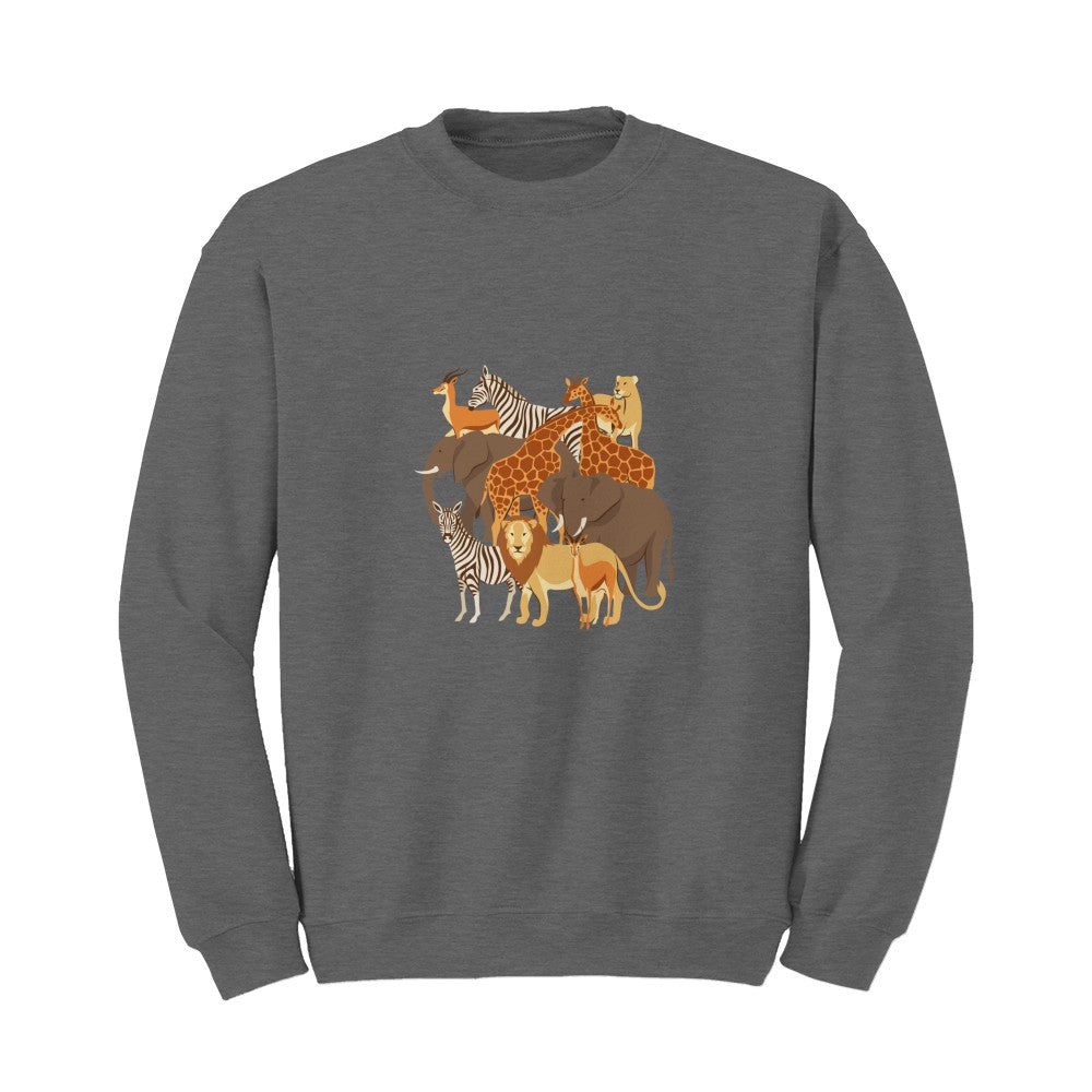 African wildanimals cotton fleece