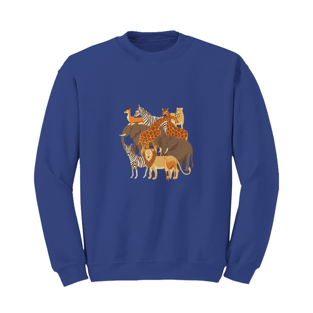 African wildanimals cotton fleece