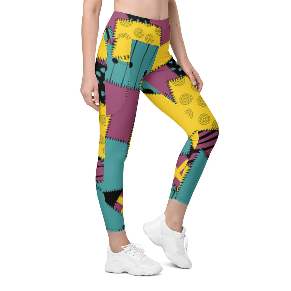 All-Over Sally Cosplay Print Recycled Leggings with Pockets