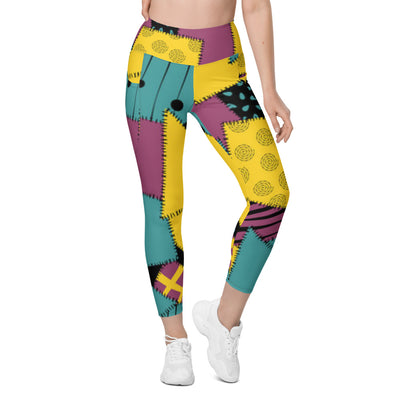 All-Over Sally Cosplay Print Recycled Leggings with Pockets