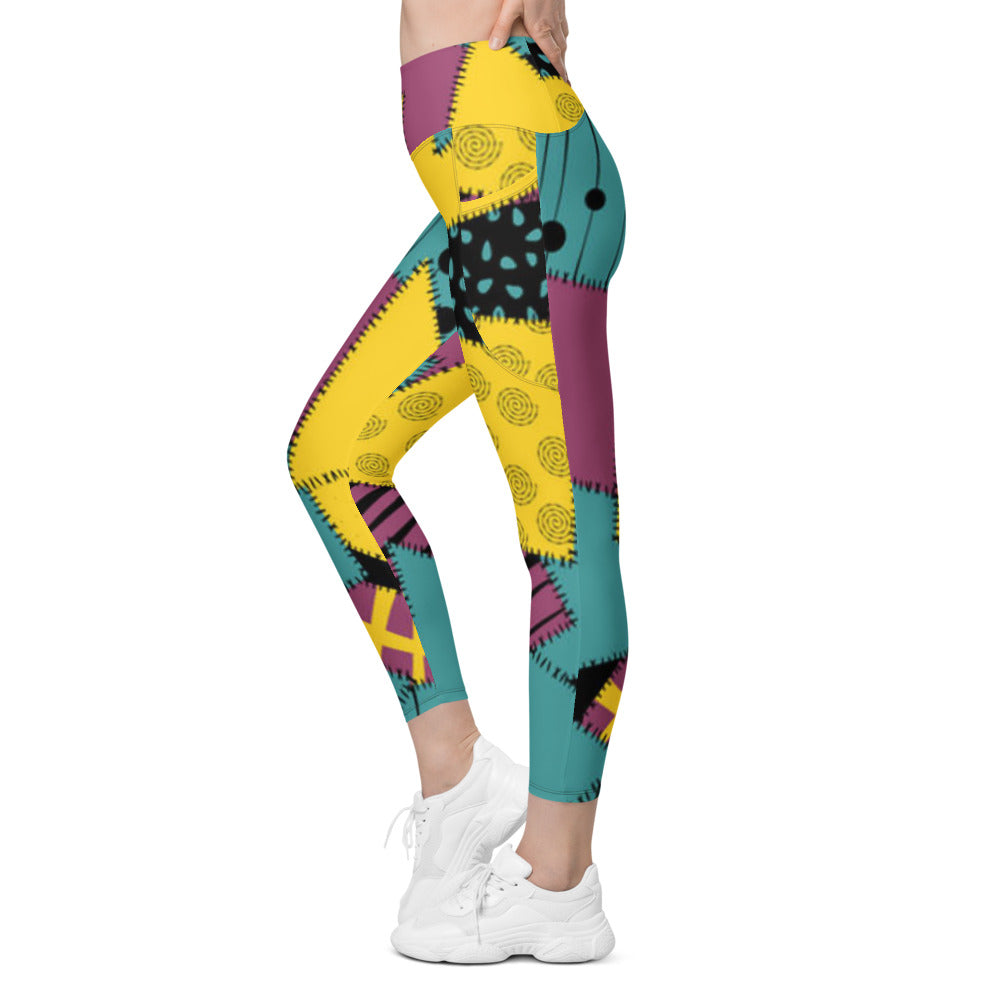 All-Over Sally Cosplay Print Recycled Leggings with Pockets