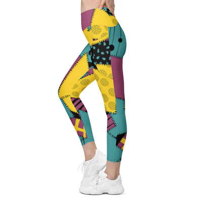 All-Over Sally Cosplay Print Recycled Leggings with Pockets