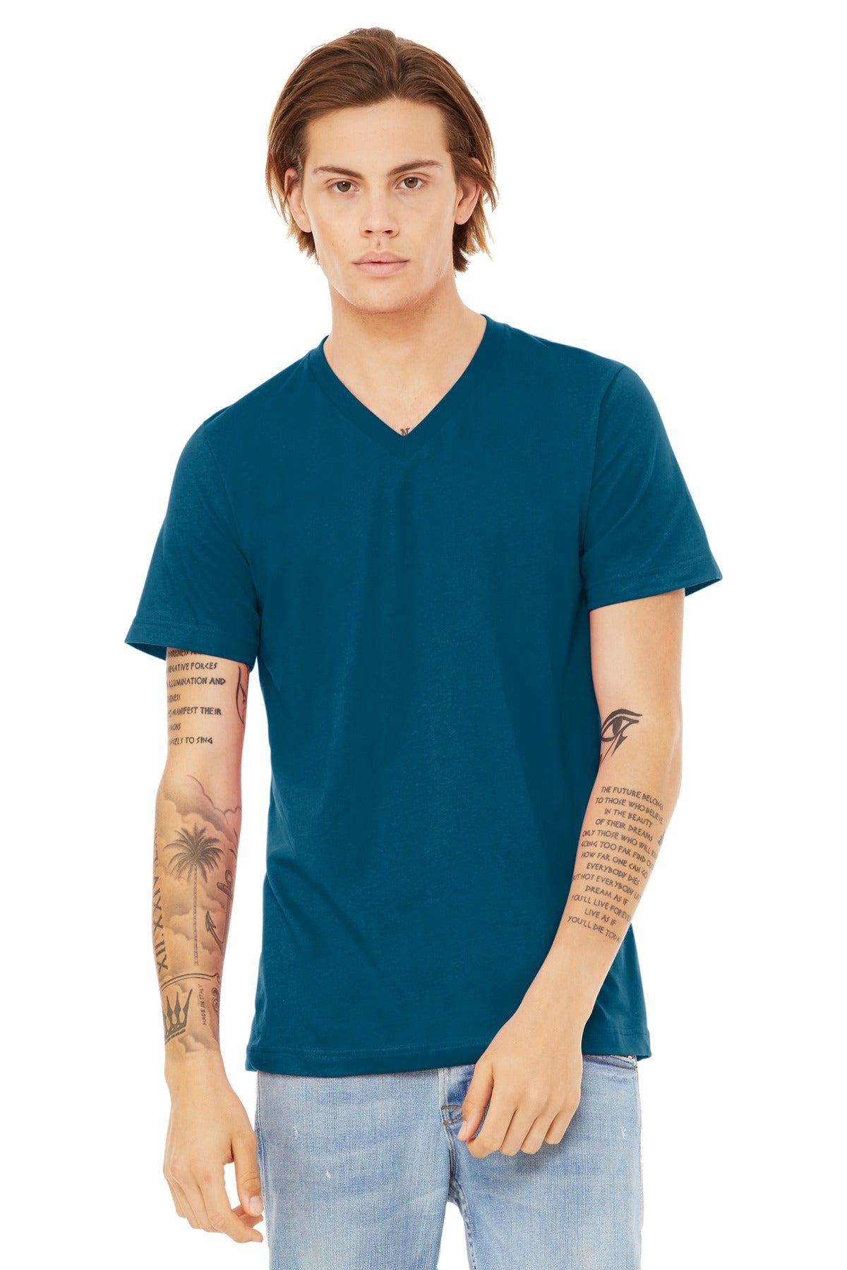 BELLA+CANVAS  Unisex Jersey Short Sleeve V-Neck Tee. BC3005