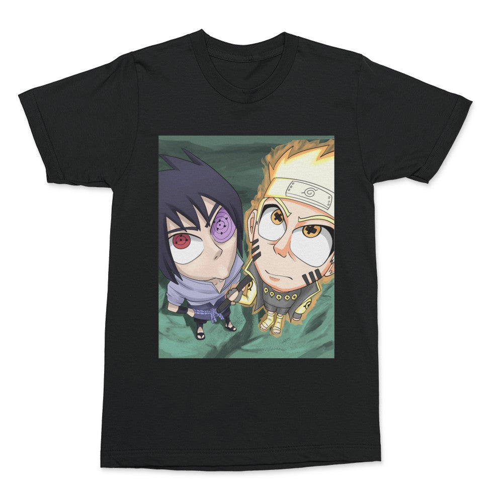 BIG HEAD NARUTO AND SASUKE • ART MEME T-SHIRT