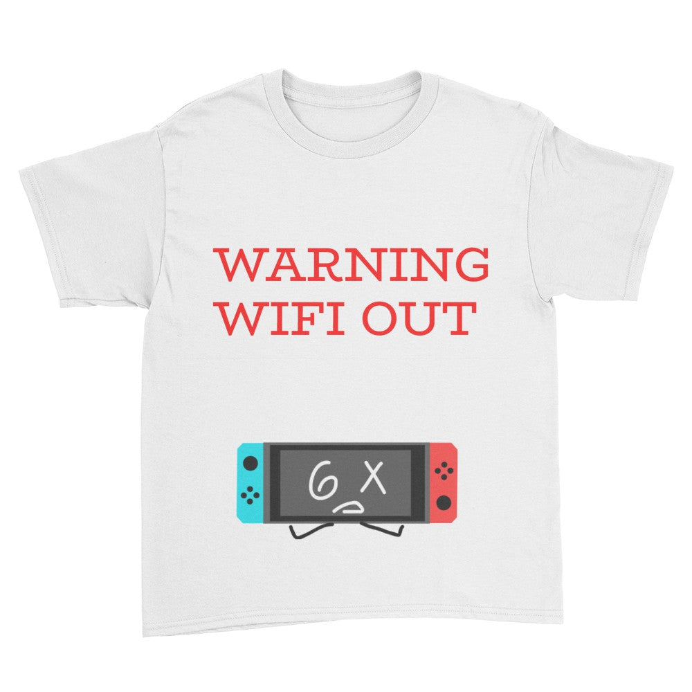 Battle For A Mansion t - shirt WARNING WIFI OUT kids