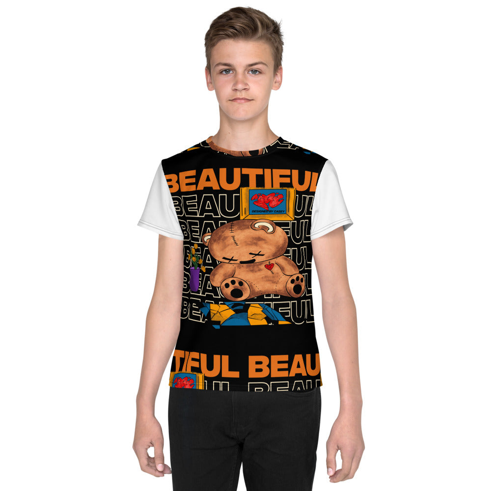 “Beautiful” kids reflection print