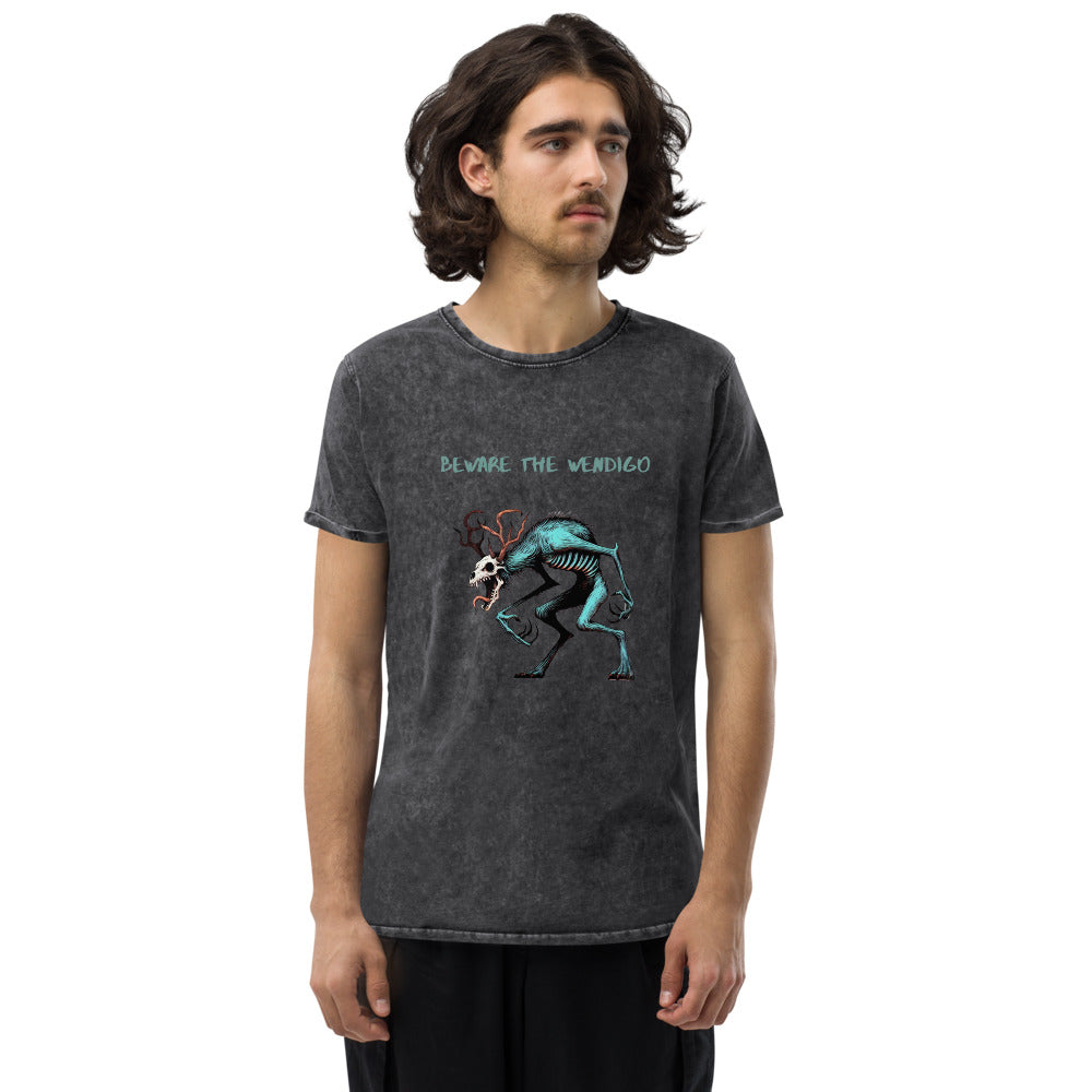 Beware the Wendigo Shirt. Horror Cryptid of Algonquin Folklore & Legend. aka. Chenoo, Windikouk, Atchen, Kewok, and Wheetigo.