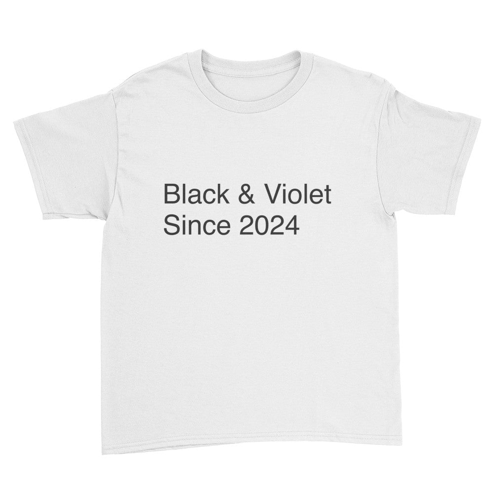 Black & Violet Text T shirt (Youth)