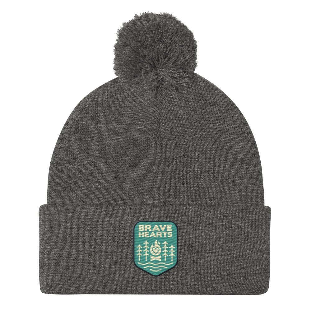 Brave Hearts Pom Pom Beanie