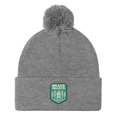 Brave Hearts Pom Pom Beanie