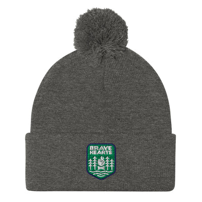 Brave Hearts Pom Pom Beanie