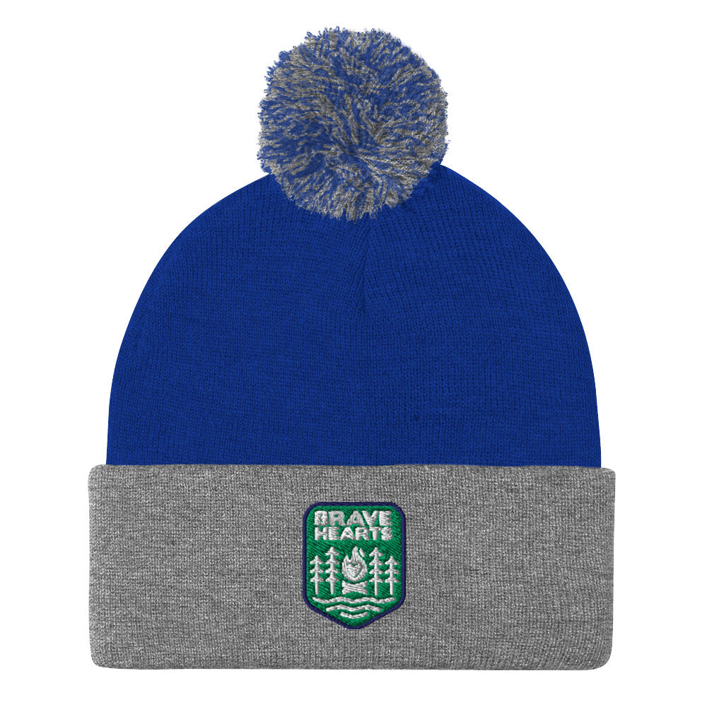 Brave Hearts Pom Pom Beanie