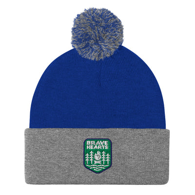 Brave Hearts Pom Pom Beanie