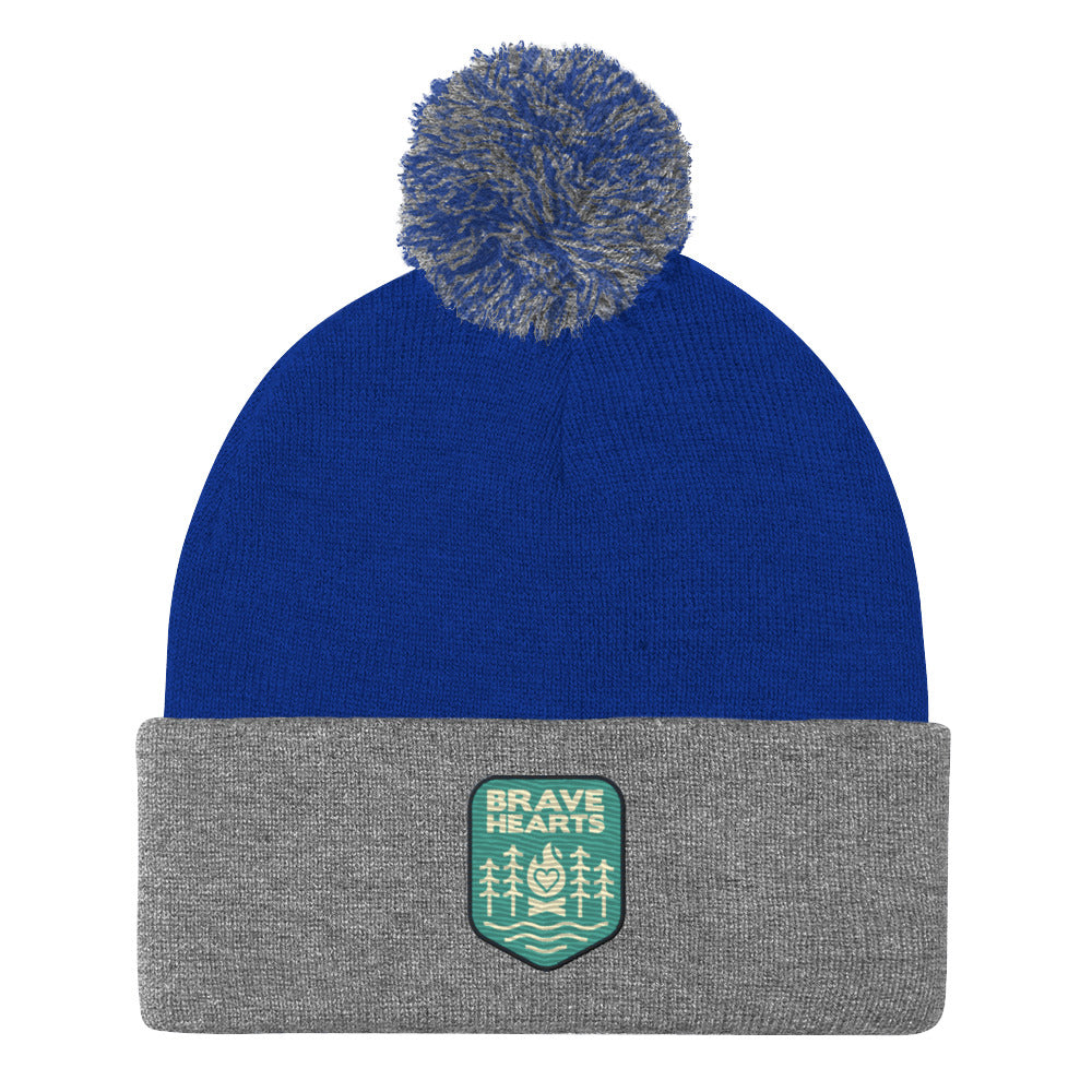 Brave Hearts Pom Pom Beanie