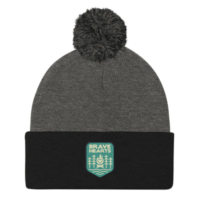 Brave Hearts Pom Pom Beanie