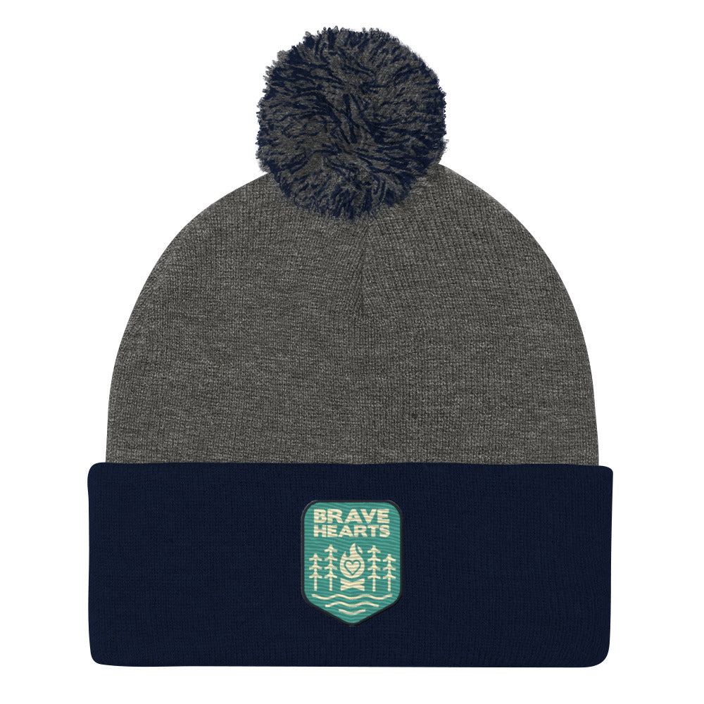 Brave Hearts Pom Pom Beanie