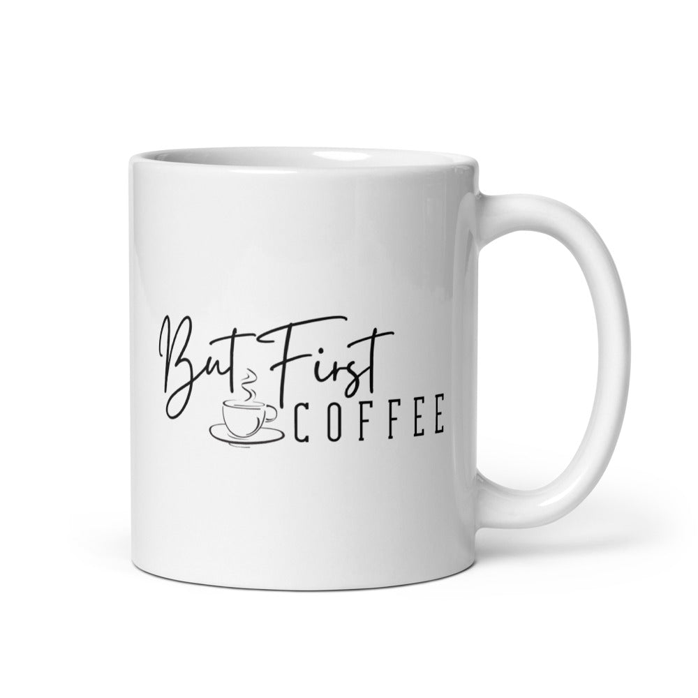 But First Coffee Latte Glossy Mug