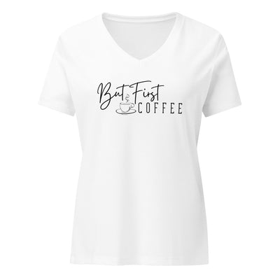 But First Coffee V-neck Shirt