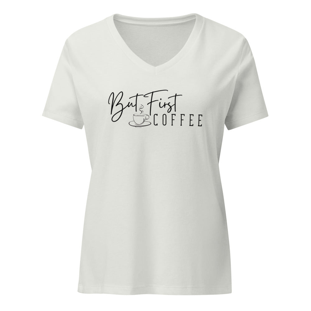 But First Coffee V-neck Shirt