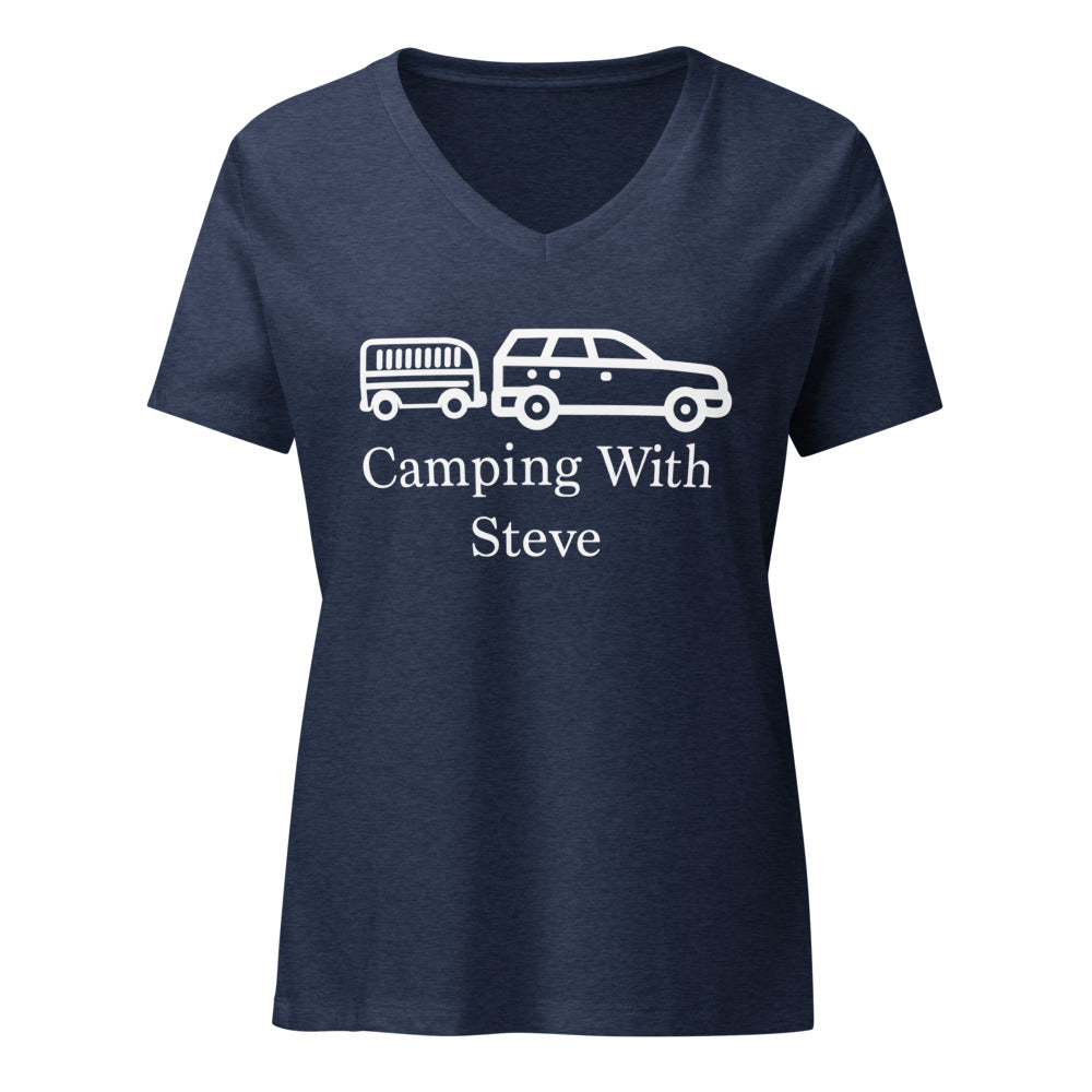 Camping with Steve Trailer Women's V-Neck
