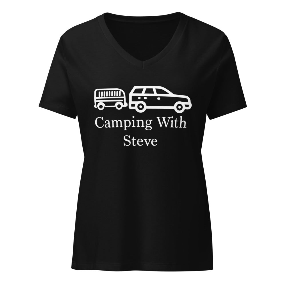 Camping with Steve Trailer Women's V-Neck