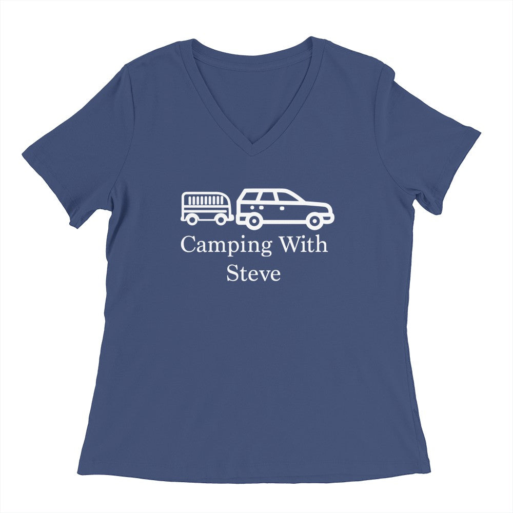 Camping with Steve Trailer Women's V-Neck