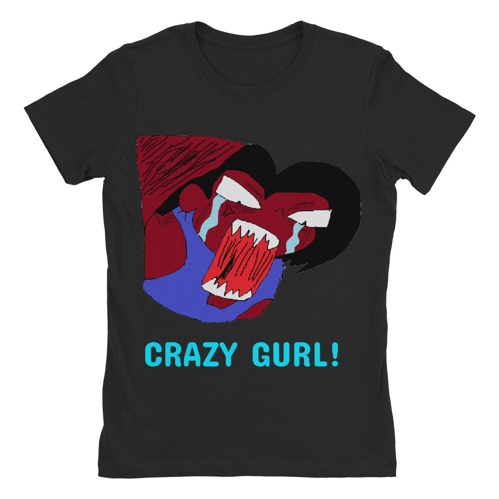 Crazy Gurl! Women's Cotton Boyfriend T-Shirt