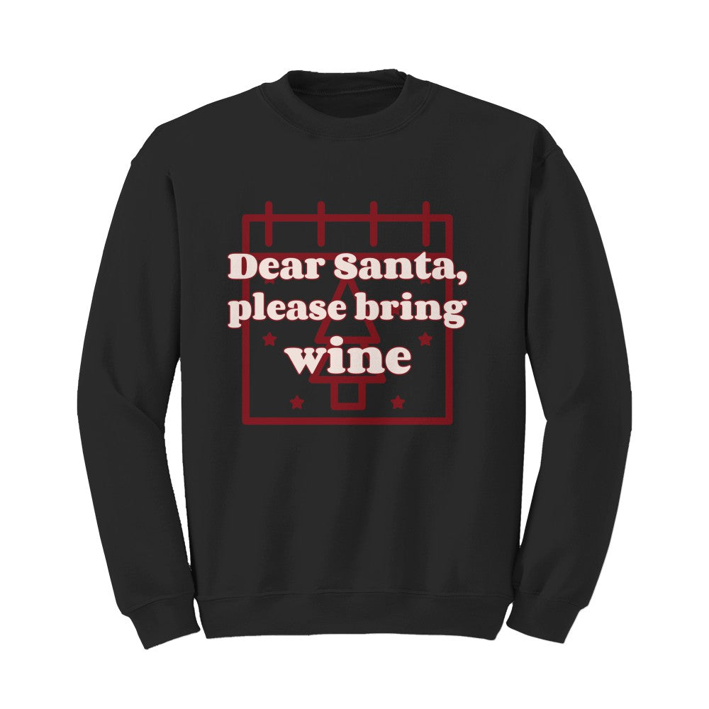 Dear Santa Please Bring Wine Sweater