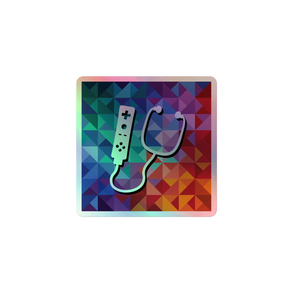 Design Doc Logo Mosaic Holo Sticker