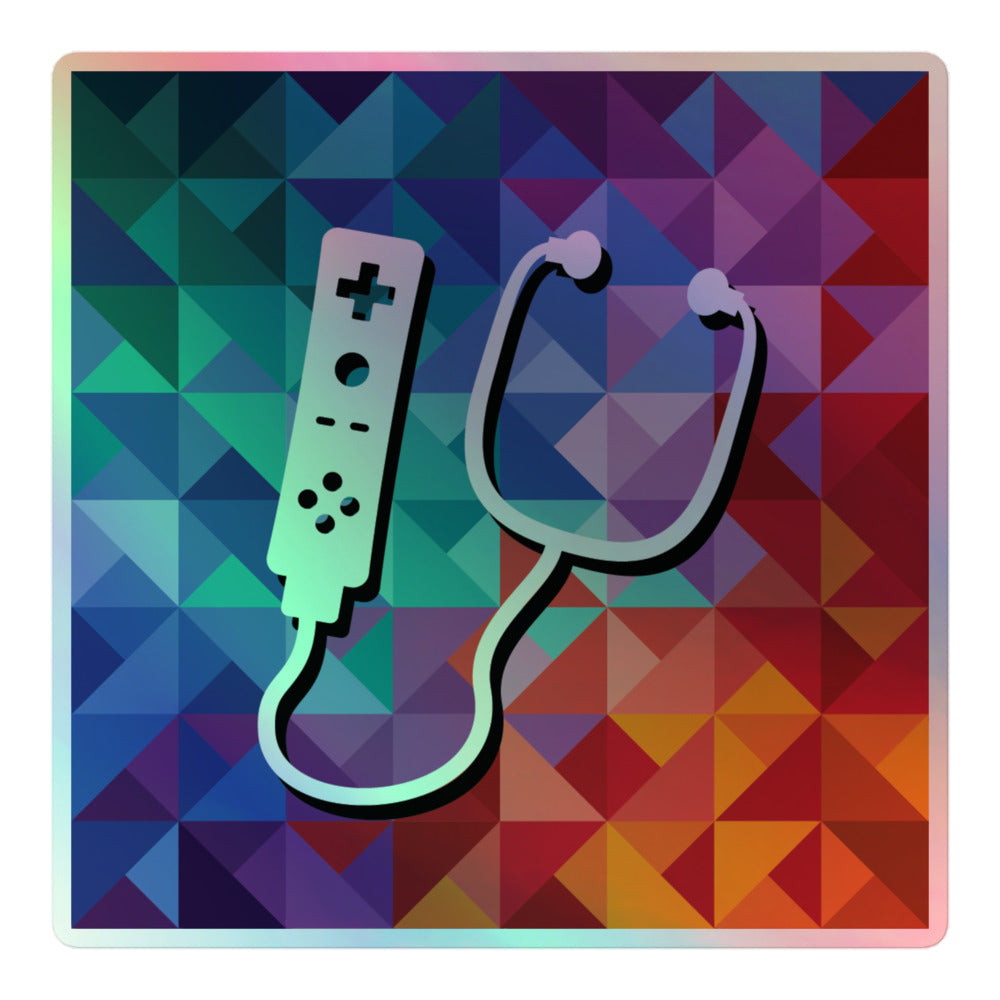 Design Doc Logo Mosaic Holo Sticker