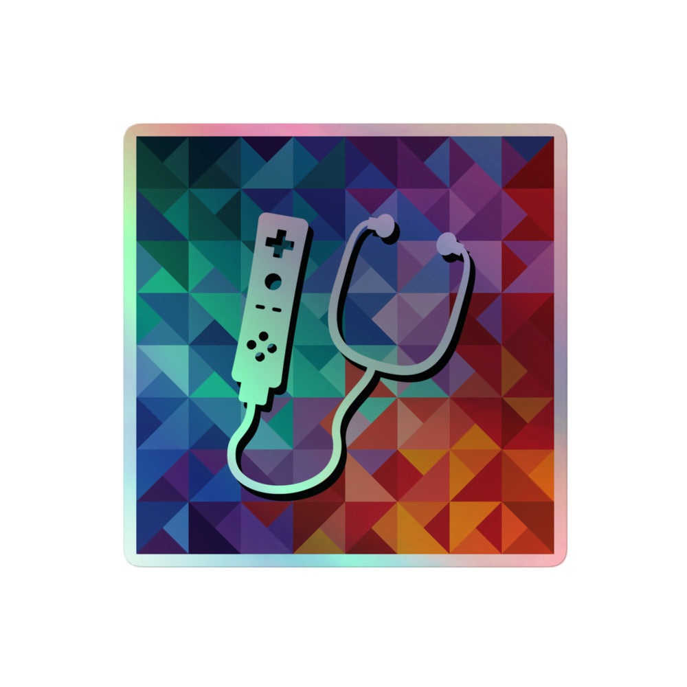 Design Doc Logo Mosaic Holo Sticker