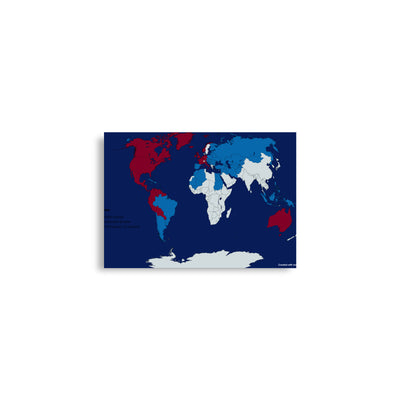 Desitian Empire and Other Countries Map (Red: Mendalistan Empire, Blue: Desitian Empire, Light White: The Principality of Densast)